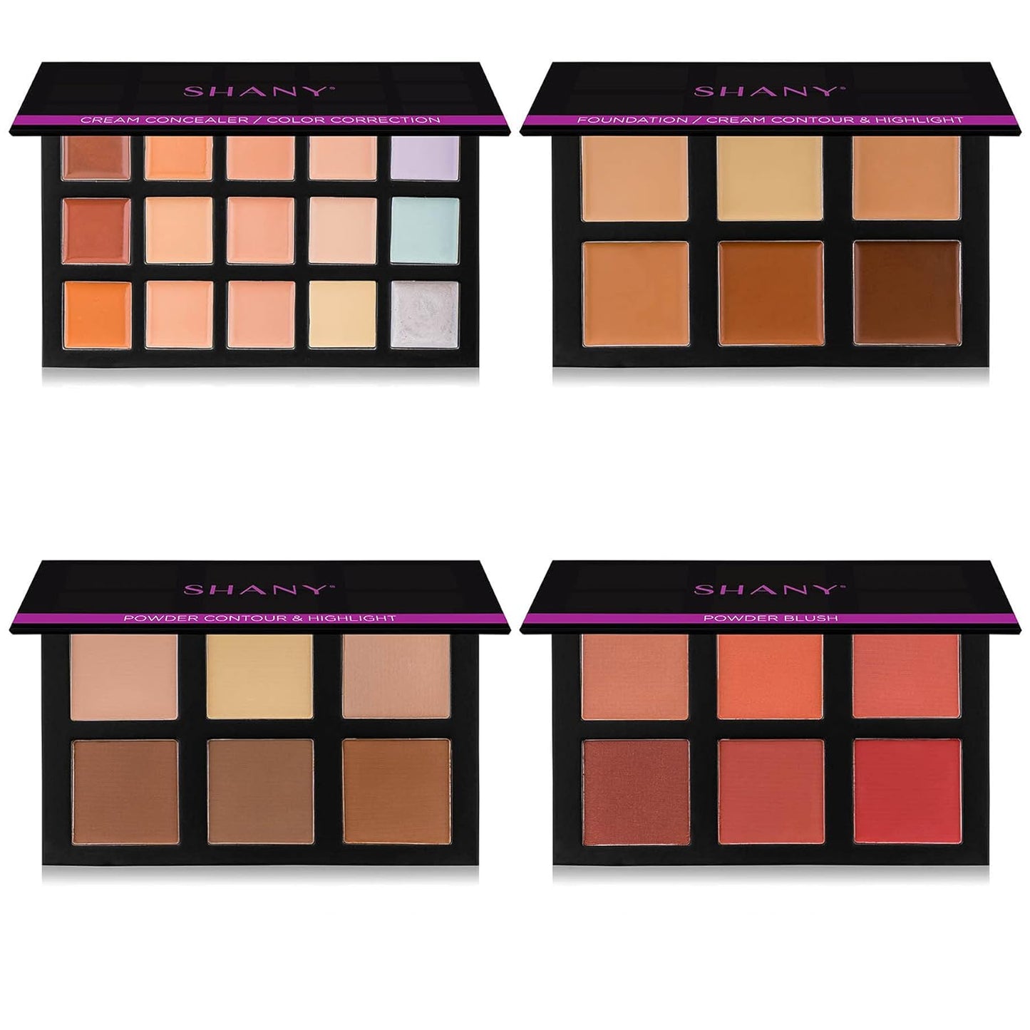 SHANY The Mini Masterpiece 6 Layers Makeup Foundation, Concealer, Camouflage, Contour, Blush and Face Cosmetics Sets - 6 Make up Kits Palettes