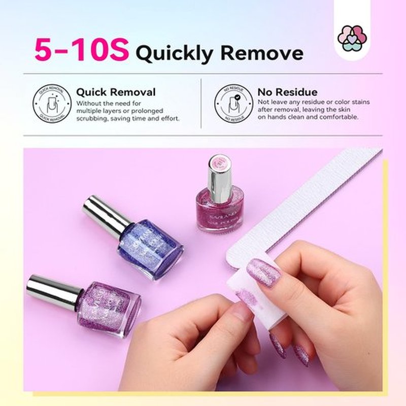 SAVILAND 12 Colors Glitter Nail Polish Set: Quick Dry Nail Lacquer Set Green Red Diamond Sparkly Shiny Nail Polish with Base Top Polish Coat 0.34oz Nail-Varnish for Fingernail Toenail Manicure Art DIY