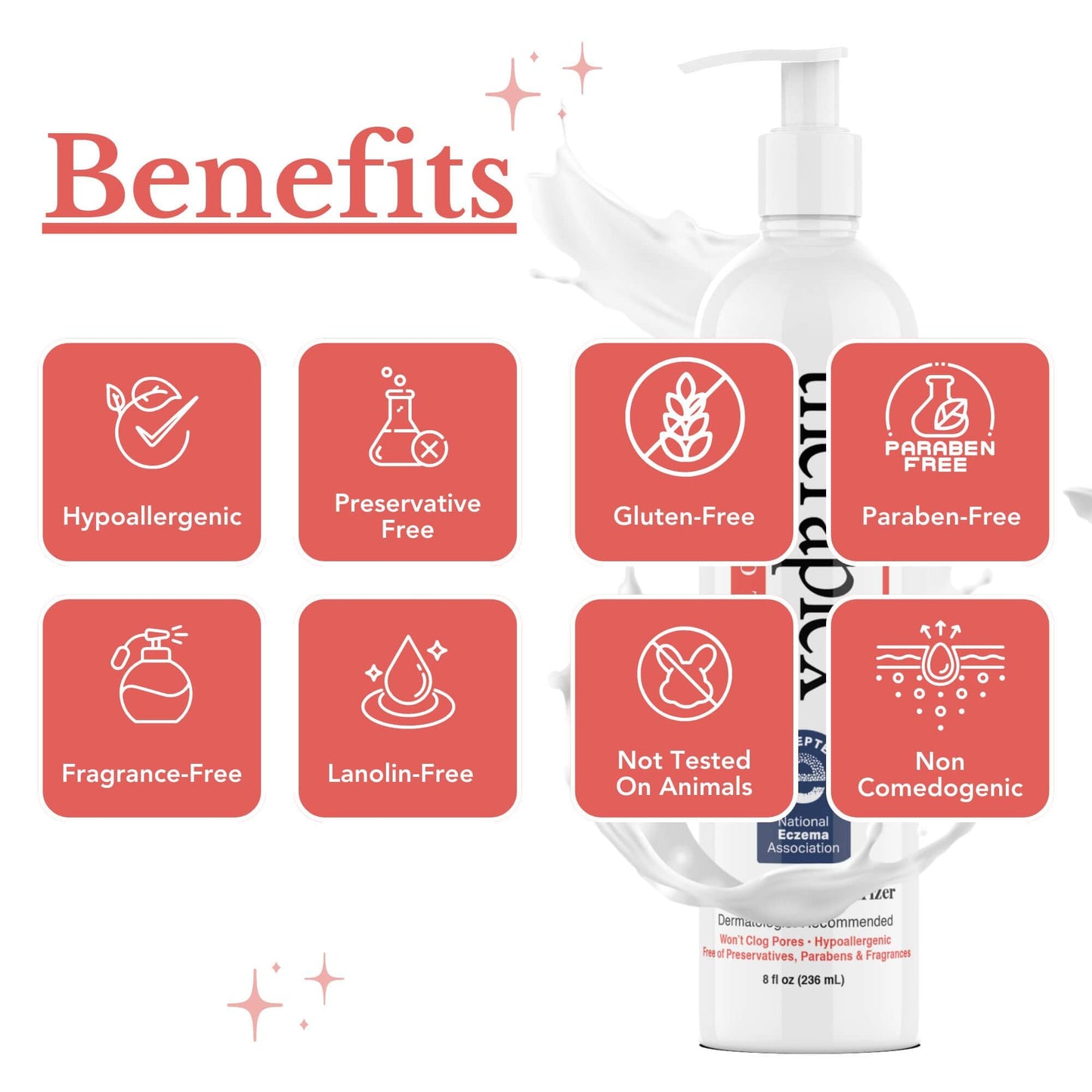 THERAPLEX Hydrolotion - Daily Skin and Body Moisturizer, No Parabens Or Preservatives, Noncomedogenic, and Hypoallergenic, Fragrance-Free, Dermatologist Recommended 3 Pack