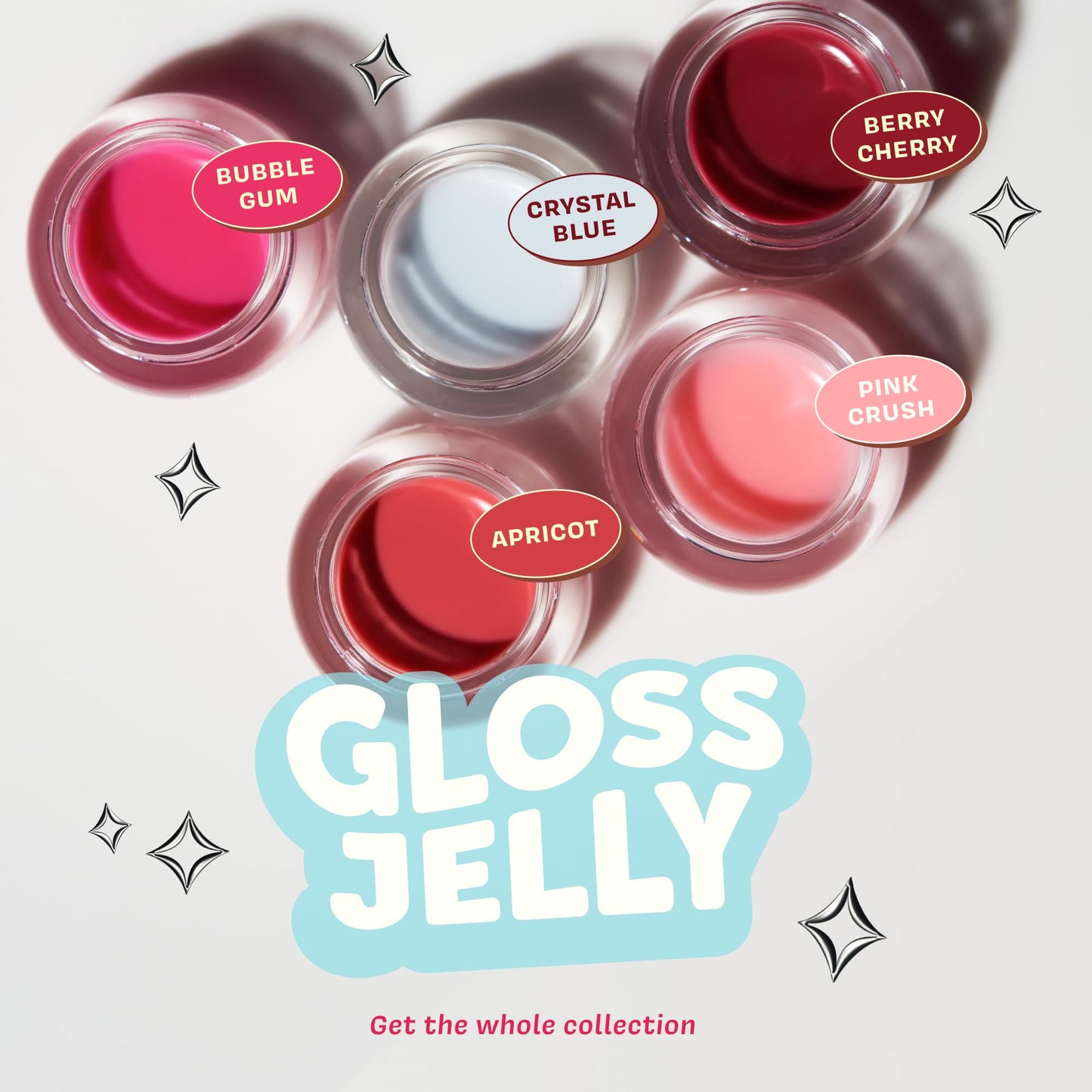 The Crème Shop x Cinnamoroll Gloss Jelly Lip Glaze Tinted Lip Balm, Peptide and Shea Butter for Plump Lips, Moisturizing & Glossy Shine (0.12 oz)- Crystal Blue