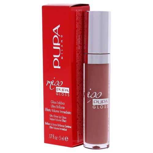 Pupa Milano Miss Milano Lip Gloss - Shiny, Smooth, Plump - Soft, Innovative Gel Texture - Glides Smoothly On Lips - For A Moisturizing And Volume Enhancing Effect - 105 Majestic Nude - 0.17 OZ