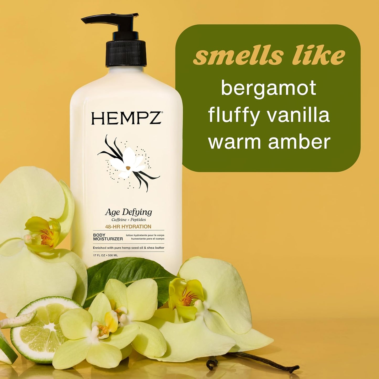 Hempz Age Defying Body Moisturizer - Shea Butter Anti-Aging Lotion | 17 Fl Oz, 2 Pack Bundle