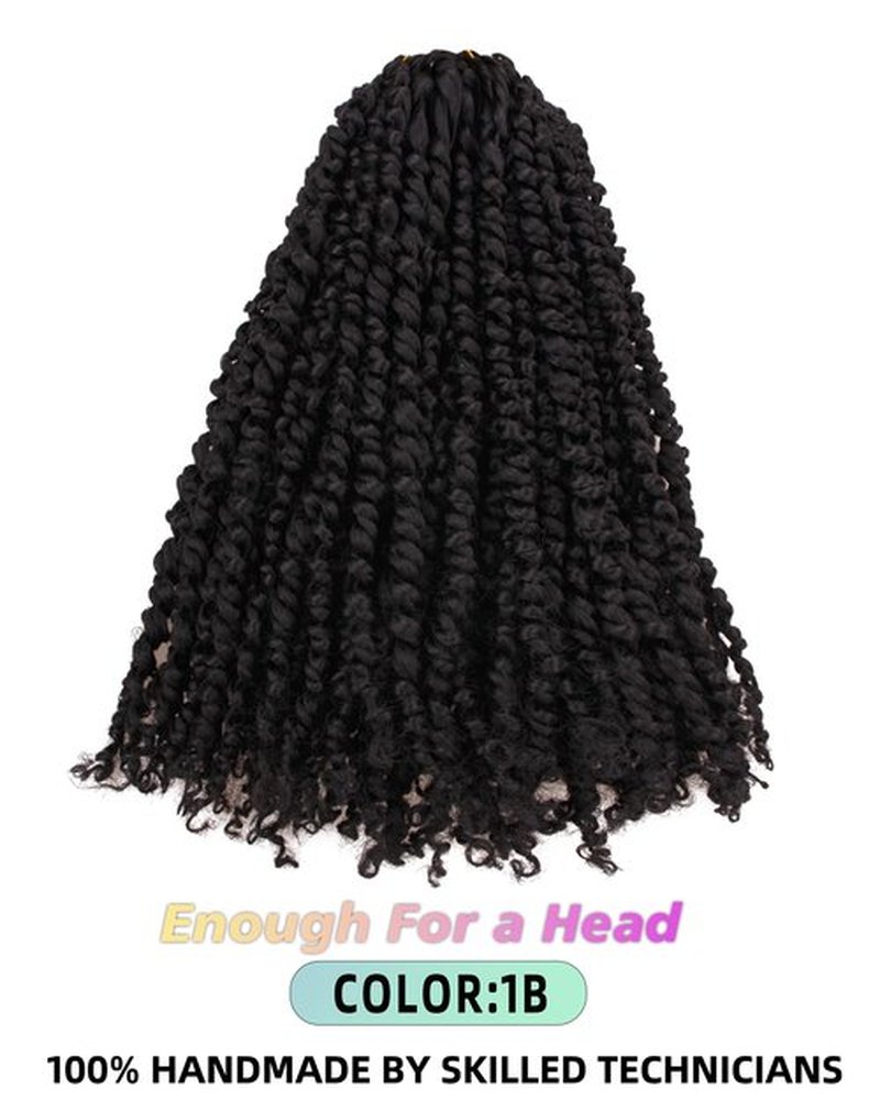 Miss Sula Passion Twist Hair-Pre-twisted Passion Twists,Pre-Looped Crochet Braids Made Of Bohemian Hair Synthetic Braiding Hair Extensions (14 Inch(Pack of 2), 1B)