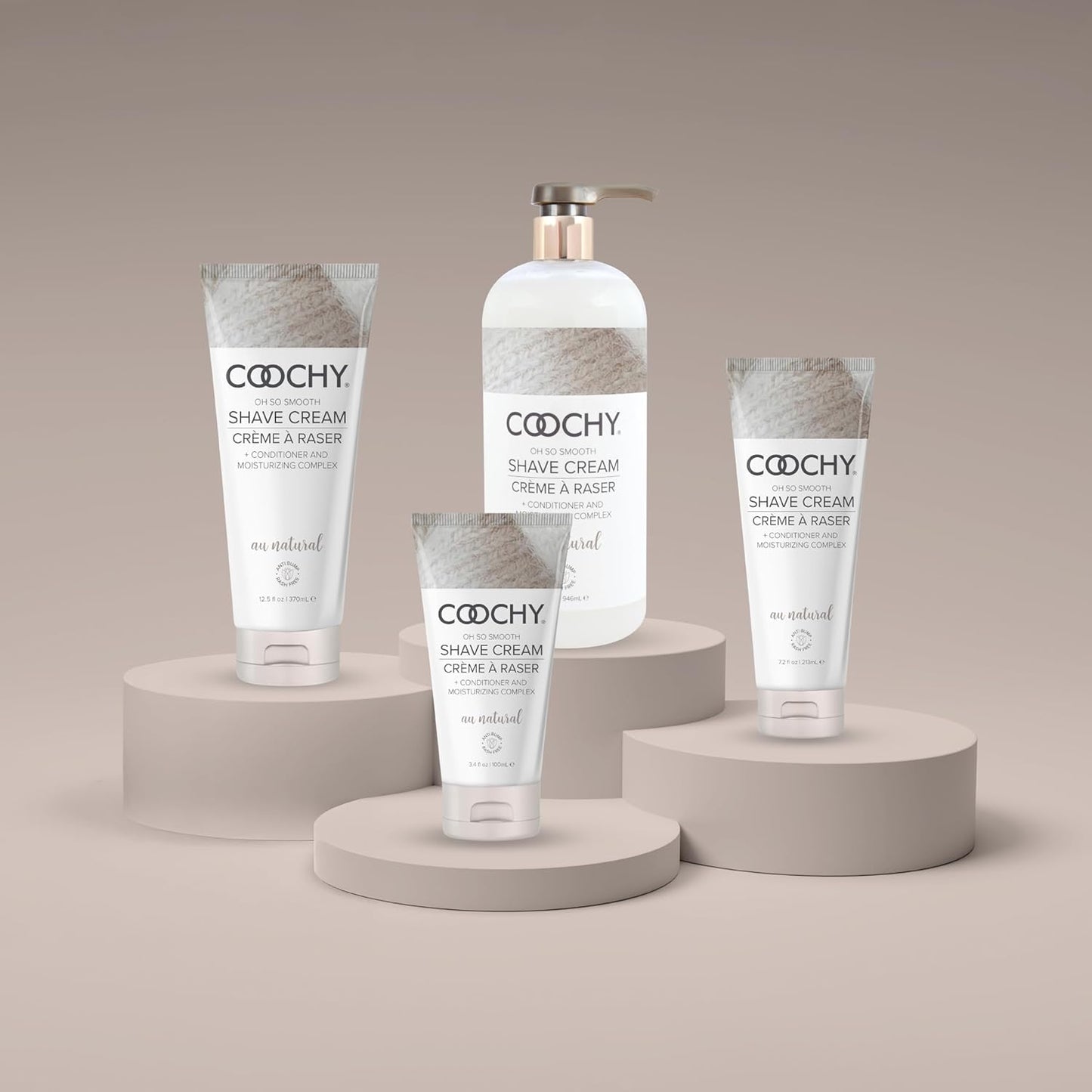 Coochy Shave Cream - Moisturizing Shave Lotion - Gentle Intimate Shaving Cream - For Bikini Area, Underarms, Legs & More - Rash-Free, Hydrating Formula - Au Natural, 12.5 oz