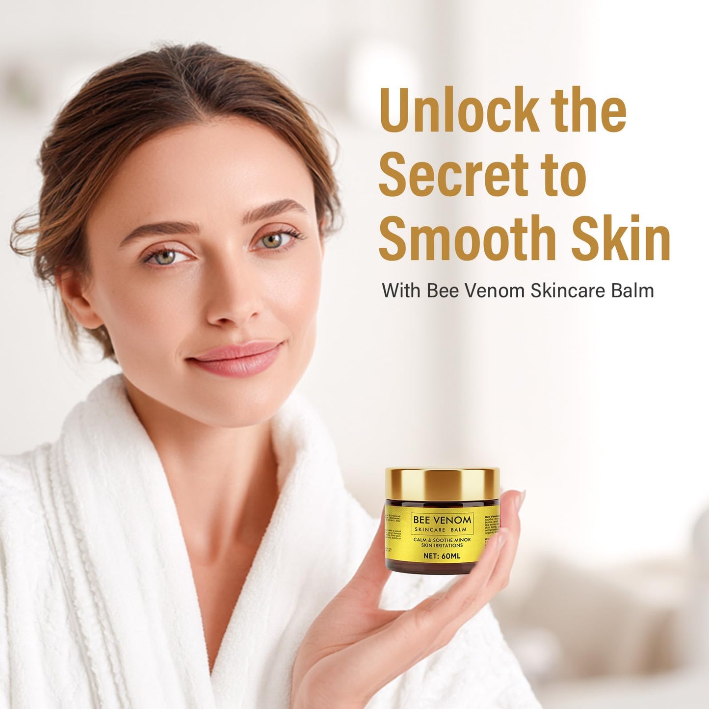 Bee Venom Skin Treatment Cream, Natural Face Lifting and Firming, Reduces Skin Blemishes, Gentle and Non-Irritating for All Skin Types,60ml