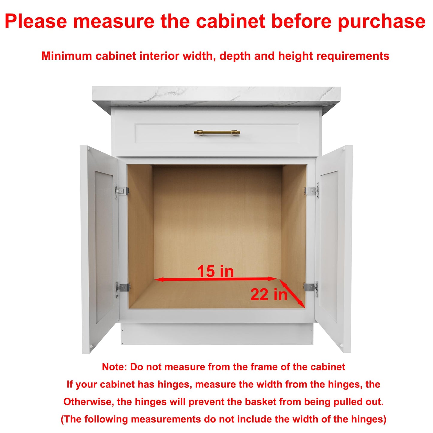 Sikarou Pull Out Cabinet Organizer,Heavy-Duty Slide Out Shelf, Wood and Wire Basket, Pull Out Drawer for for Kitchen Under Sink Space, Pantry, Bathroom, 2 Tie 14 * 21 in