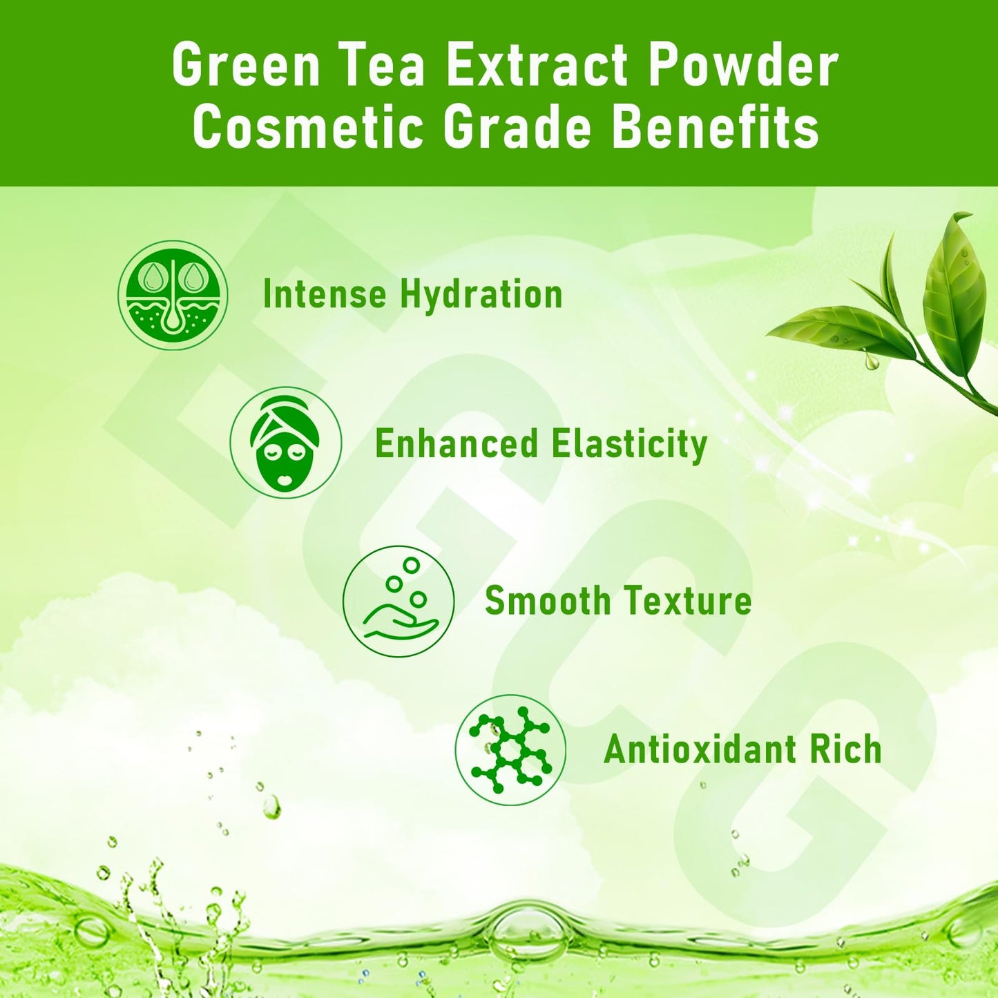 MAYKER Green Tea Extract Powder 0.7 oz, Cosmetic Grade, High In Active EGCG, For DIY Skincare Formulations Only