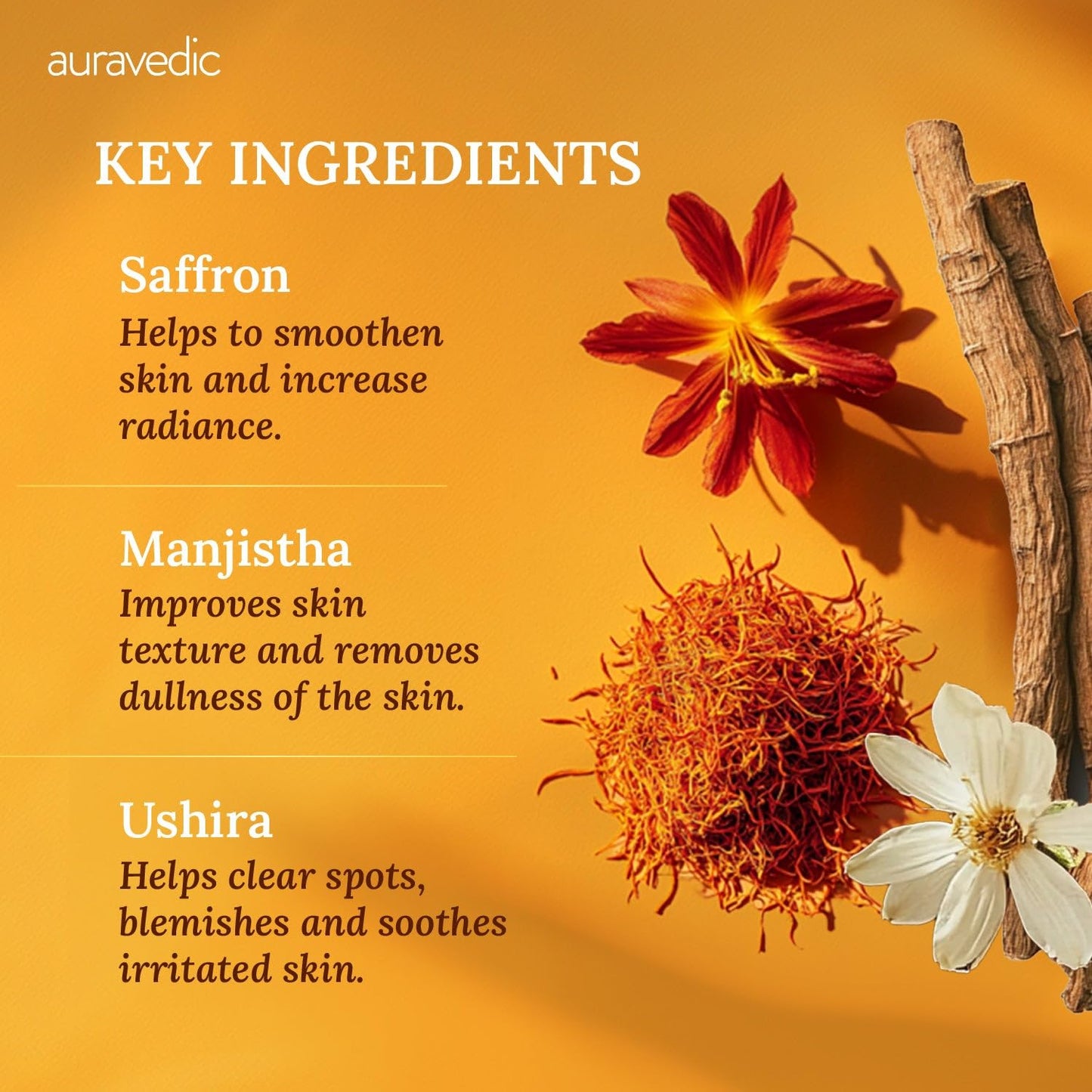 Auravedic Kumkumadi Oil Pure Saffron for Ultra Radiant Skin | Ayurvedic Oil for Dull, Dehydrated & Tired Skin | Lightweight Hydrating Formula for Smooth Texture | 3.38 Fl Oz (100ml)