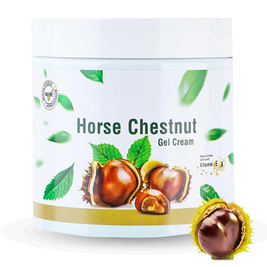Horse Chestnut Gel Cream - Herbal Skin Care Gel for Legs & Body | Lightweight, Fast Absorbing, Soothing Relief (500ml)