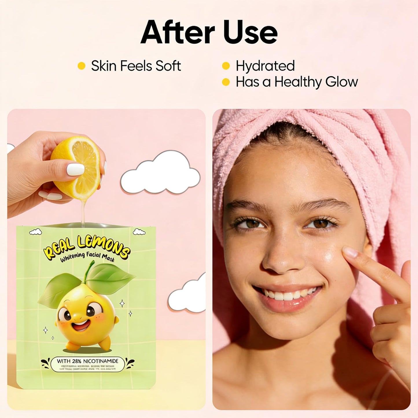 Meleell Collagen Face Masks Skincare Bulk,Hydrating Spa Face Mask Beauty for Sensitive Skin,Sheet Mask for Women Skin Care, Facial Mask Sets for Teen Girls