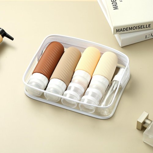 Mrsdry 16 Pack Travel Bottles Set, TSA Approved Leak Proof Silicone Squeezable Containers for Toiletries, Refillable Travel Accessories for Conditioner, Shampoo, Lotion & Body Wash Accessories