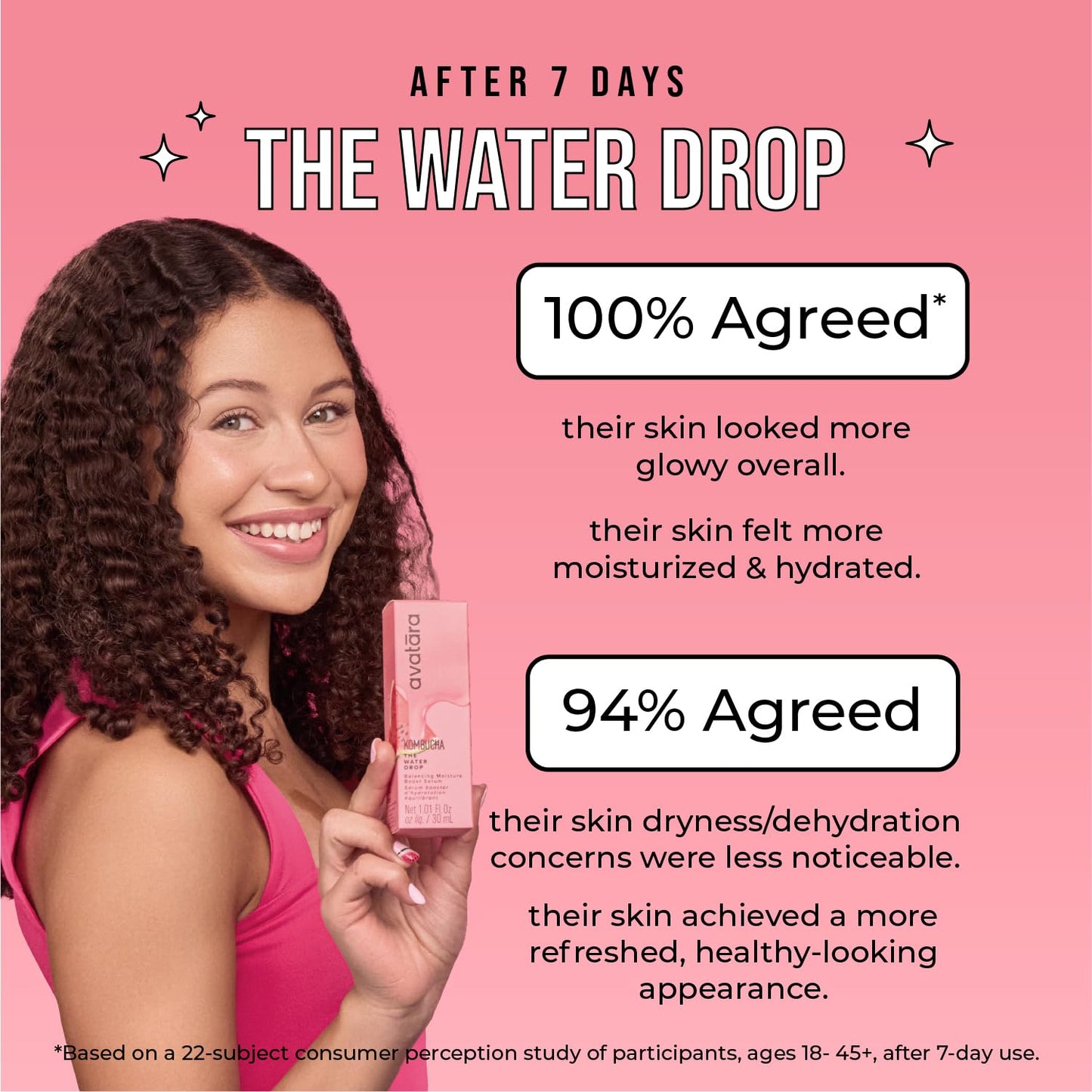 Avatara Kombucha The Water Drop Hydrating Serum - Ultra-Light Milky Serum with Kombucha, Coconut Water, Hyaluronic Acid, and Marshmallow Root - Hydrating Face Serum for Tween, Teen and All Skin Types