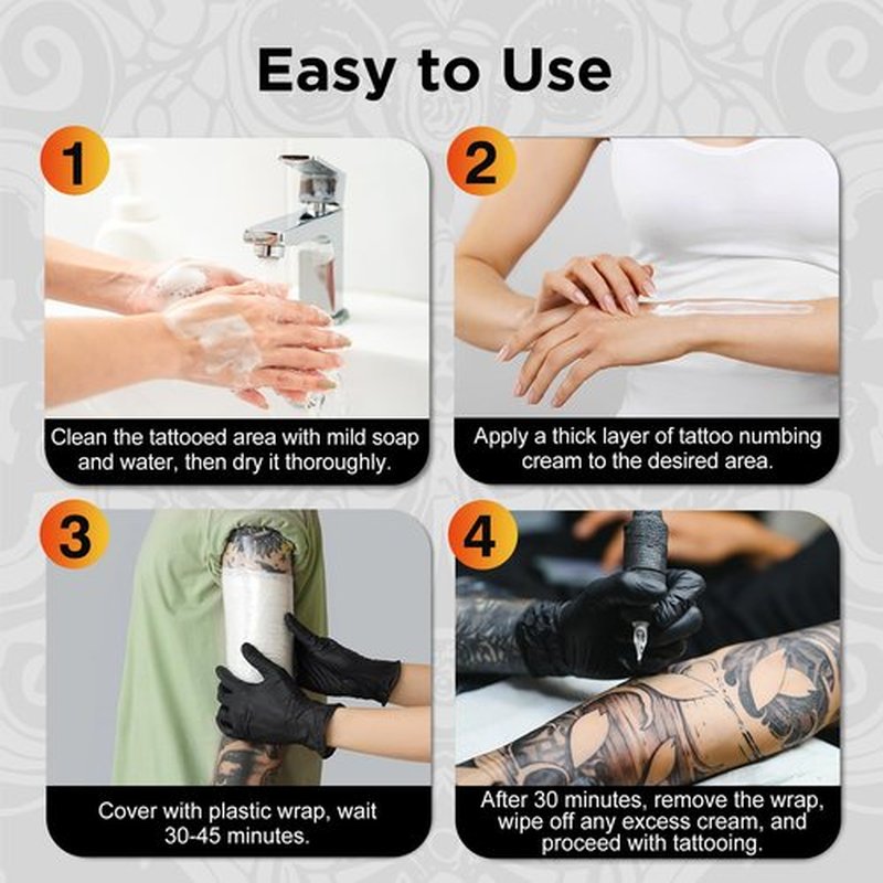 Skiennix 6 Hours Maximum Strength Tattoo Numbing Cream 50ml (1.76oz), Painless Tattoo Numbing Cream, Numbing Cream for Tattoos, Piercing, Permanent Makeup, Waxing, etc