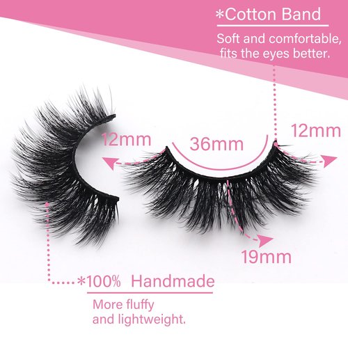 Veleasha Lashes 5D Faux Mink Lashes False Eyelashes Dramatic Eye Lashes Wispy Fluffy Fake Lashes Luxurious Volume Fake Eyelashes 7 Pairs Pack (610)