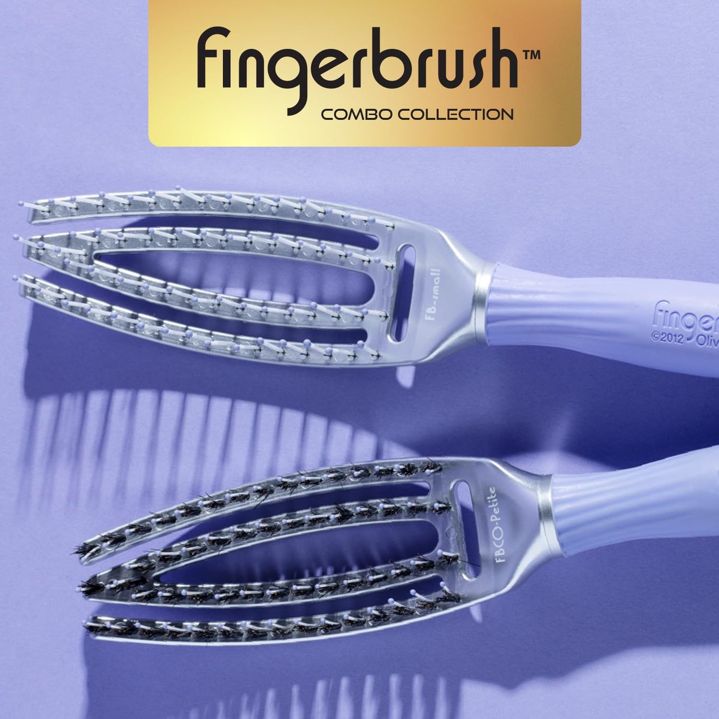 Olivia Garden FingerBrush Scalp-Hugging & Vented Combo Paddle Hair Brush (ionic & 100% boar bristles)