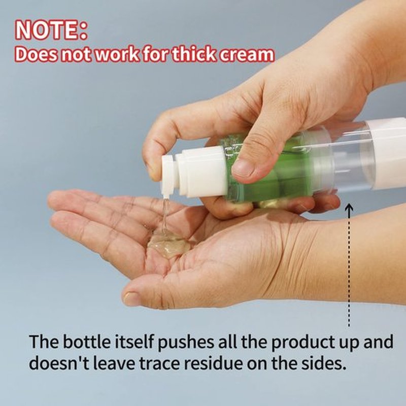longway 4 Oz 120ml Clear Airless Cosmetic Cream Pump Bottle Travel Size Dispenser Refillable Containers/Foundation Travel Pump Bottle for Shampoo (Pack of 6)