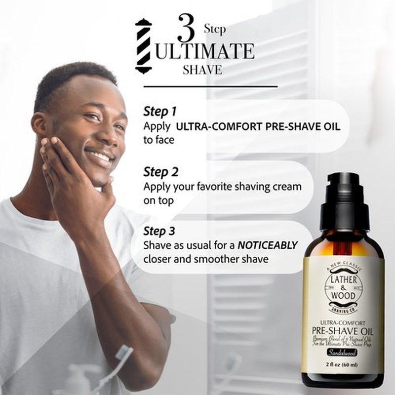 Best Pre-Shave Oil, Sandalwood, Premium Shaving Oil for Effortless Smooth Irritation-free Shave. 2 Oz …