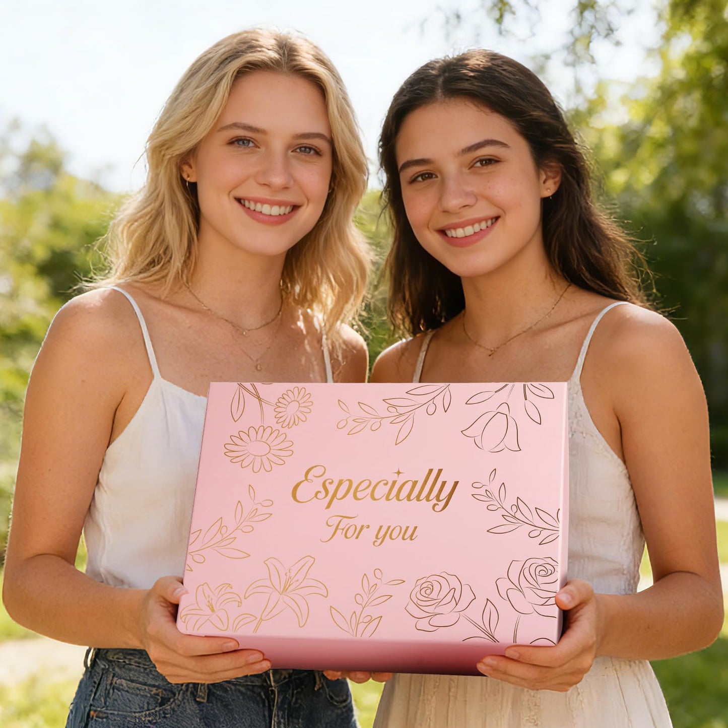 ENJOLLY Get Well Soon Gifts Baskets for Women Self Care Gifts,Birthday Gifts for Women Spa Care Package, Set for Mom Wife Girlfriend Sister Best Friend (Pink)