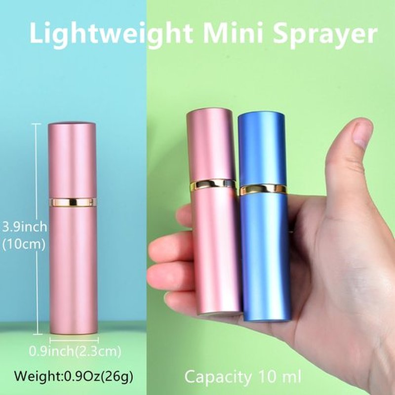 Yikimyfo 5 Pcs Travel Size Perfume Atomizer, 10ml/0.34oz Perfume Refill Bottle Mini Cologne Spray Bottle Refillable Perfume Travel Bottle for Travel Party Must with Tool