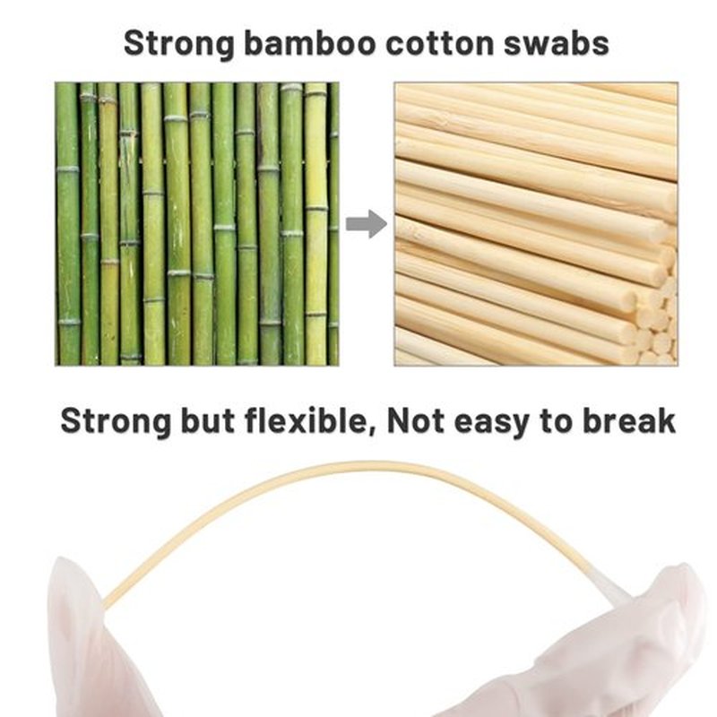 1000PCS 6 inch Long Cotton Swabs - 100% Cotton Swabs with Wooden Sticks - Lint Free, Highly Absorbent Cotton Tipped Applicators for Makeup, Gun Cleaning, Pet Care