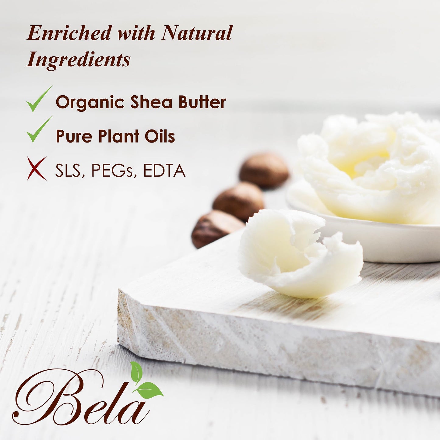 BELA French Peach Soap, 3.3 OZ Pack of 6, Long Lasting French Triple Milled Bar Soap with Organic Shea Butter, Hand, Face and Body Wash Bar, Made in Australia