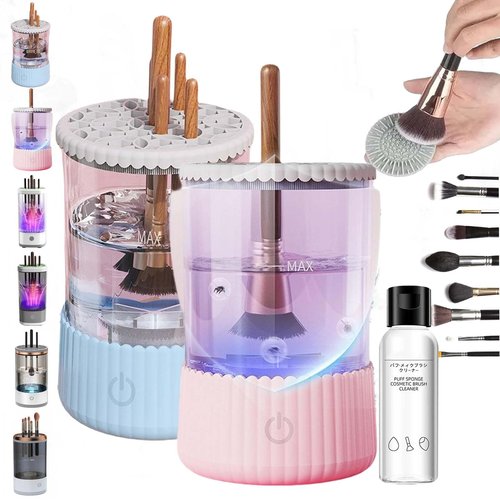 The Cozy Luna, Cozy Luna, The Cozy Luna Brush Cleaner, Cosmetic Brush Cleaner, Waterproof Automatic Makeup Brush Cleaner for Makeup Brush Set (Plug-in,2PCS-B)