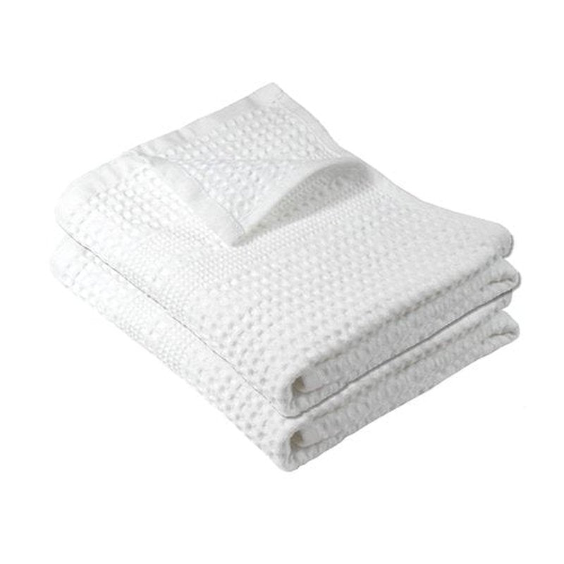 GILDEN TREE Waffle Hand Towels for Bathroom Quick Dry Towel Super Absorbent Thin 100% Cotton Hand Towels Lint Free, Hand Towels for Bathroom Set of 2, Classic Style (White)