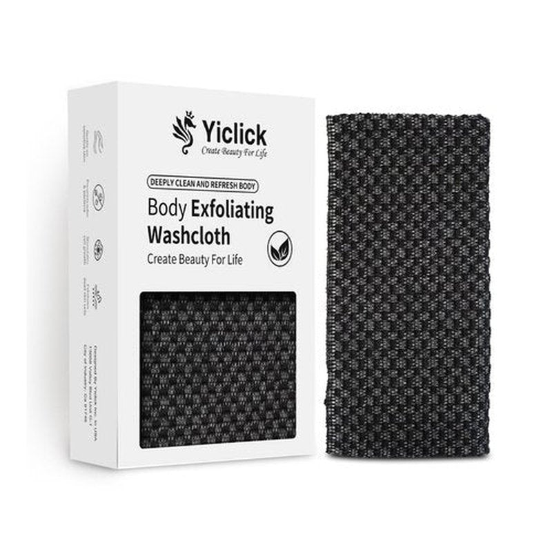 Yiclick Exfoliating African Net Sponge 1PC - Exfoliating Body Scrubber Exfoliator, Exfoliating Washcloth Towel, Exfoliate Rags Wash Cloth Loofah Sponge for Body Scrub, Back Scrubber (Grid)
