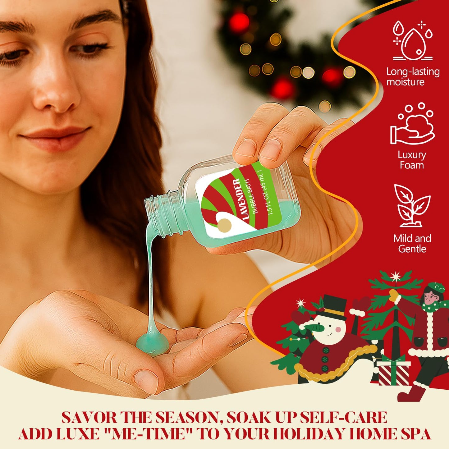 2025 Beauty Advent Calendar Christmas Gifts for Women with Hand Cream, Bubble Bath, Bath Bomb Spa Gifts for Daughter Girls New Year Advent Calendar for Beauty