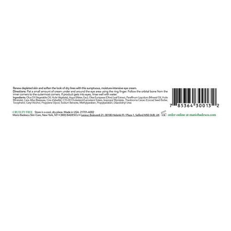 Mario Badescu Olive Eye Cream for Dry & Sensitive Skin | Rich Under Eye Cream with Olive Leaf Extract & Cocoa Butter | Nourishes Dry Under Eyes | 0.5 Ounce (Pack of 1)