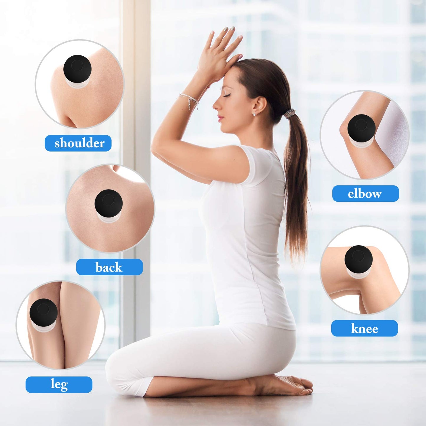 Nuanchu Facial Cupping Cup Black Glass Face Cup Silicone Cupping Massage Vacuum Suction Mug for Body Face Leg Arm Back Shoulder Muscle and Joint Pain(1.5 Inch Diameter)