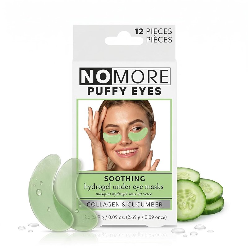 Anti-Puffiness Hydrogel Undereye Masks - Collagen & Cucumber for Dark Circles | 6 Pairs