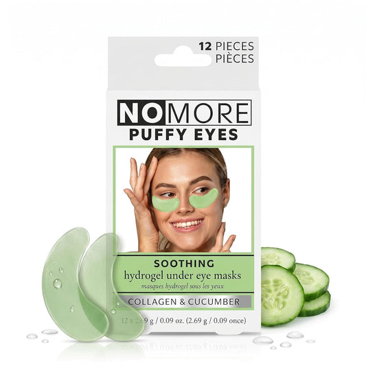 Anti-Puffiness Hydrogel Undereye Masks - Collagen & Cucumber for Dark Circles | 6 Pairs
