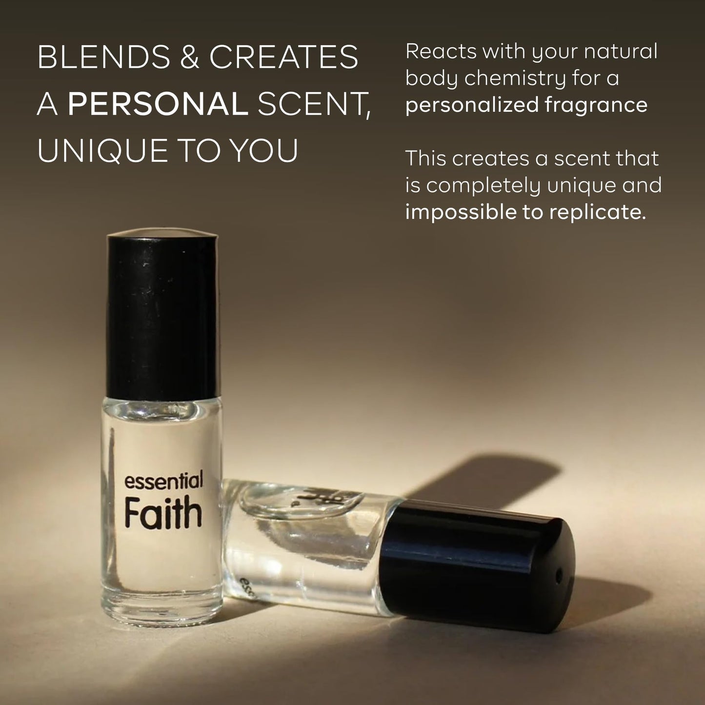 Essential Faith Original Roll On Premium Perfume Oil For Women Made in USA - Natural Long-Lasting Fresh Soft Subtle Alcohol-Free Cruelty-Free Gentle on Skin - Travel Friendly Size