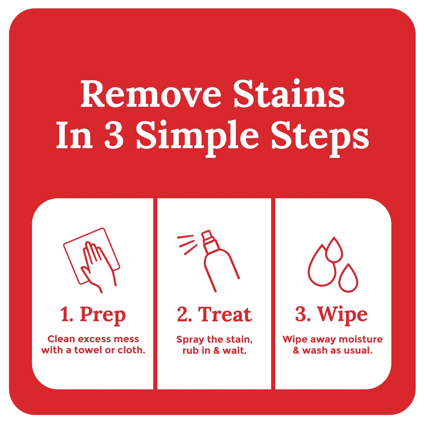 Emergency Stain Rescue Stain Remover Spray - For Wine & Coffee - Blood Stain Remover Clothes & Laundry - Carpet Cleaner Spray with No Added Phosphates - 2 x 4 Fl Oz