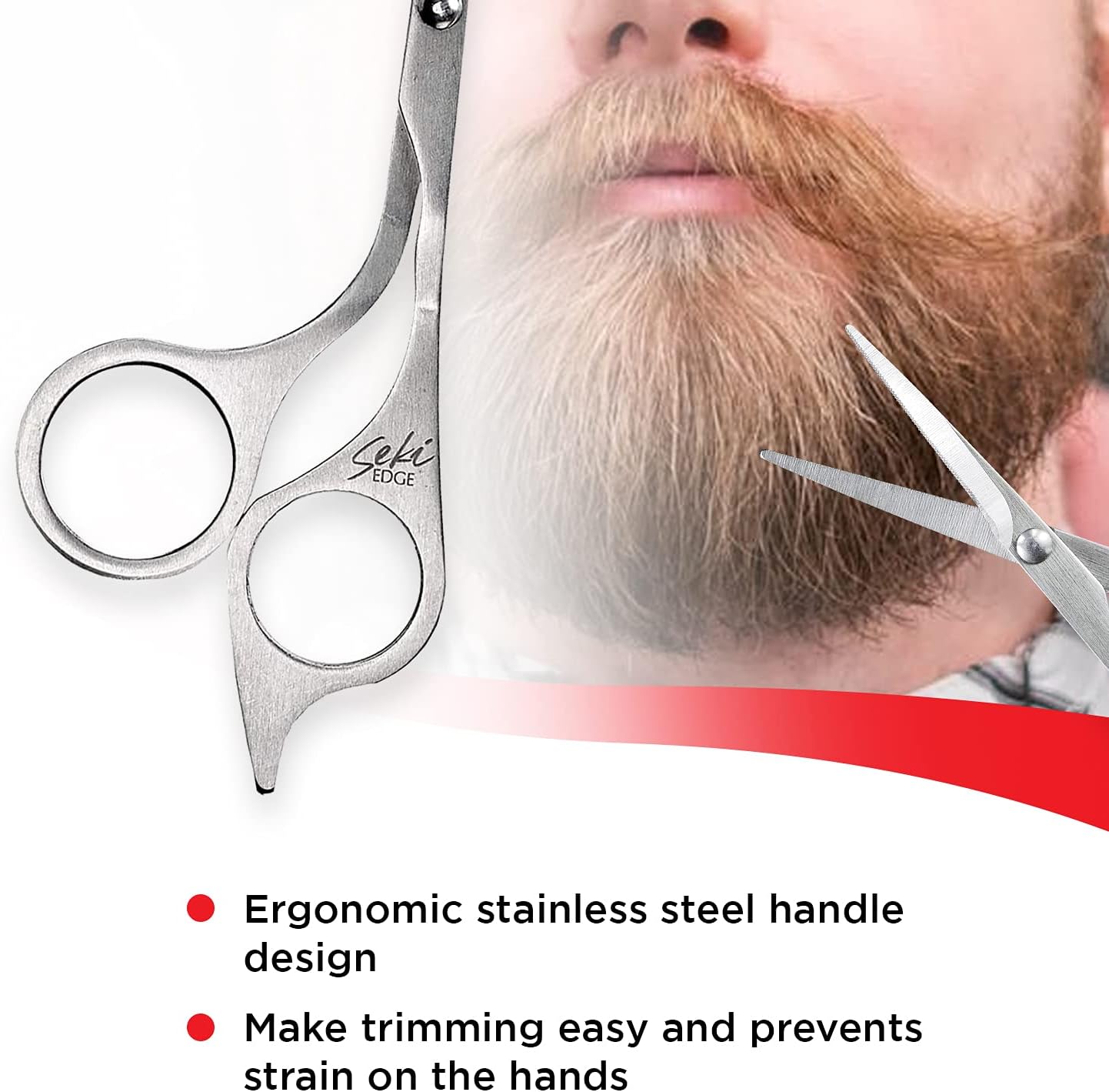 Beard & Mustache Grooming Scissors - Seki Edge SS-910 Precision Trimmers