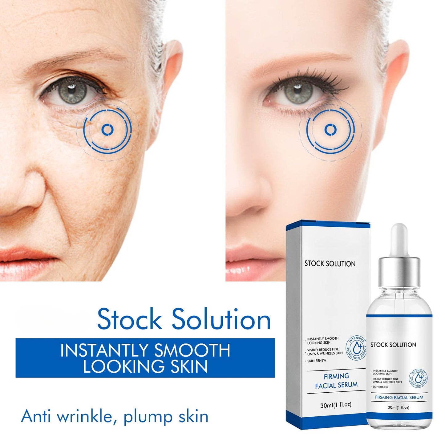 West Month Firming Facial Serum, Skincare Stock Solution, Stock Solution Facial Serum, Wrinkle & Fine Line Reducer, Anti-Aging Deep Wrinkle Repair Serum for All Skin Types (2PCS)