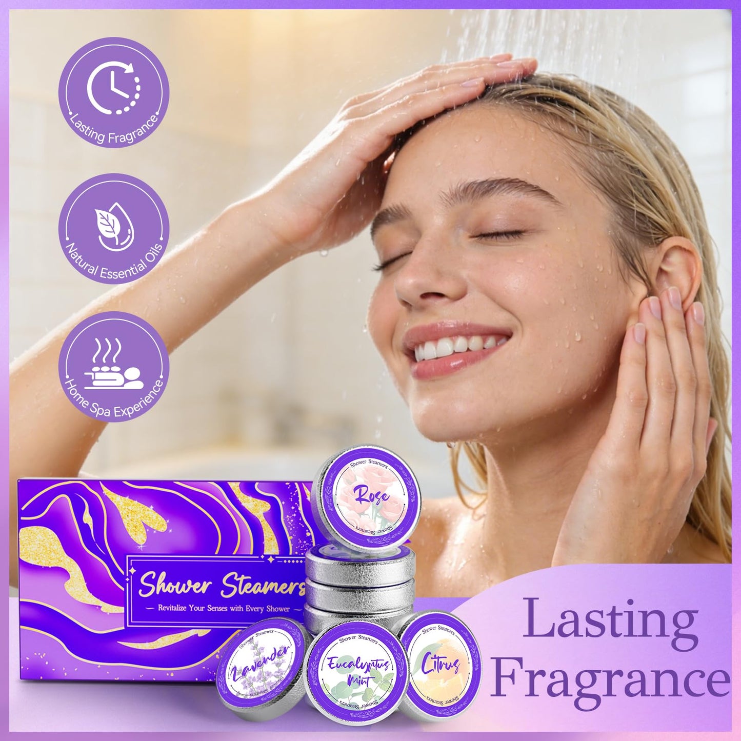 Shower Steamers Aromatherapy for Women, Christmas Stocking Stuffers