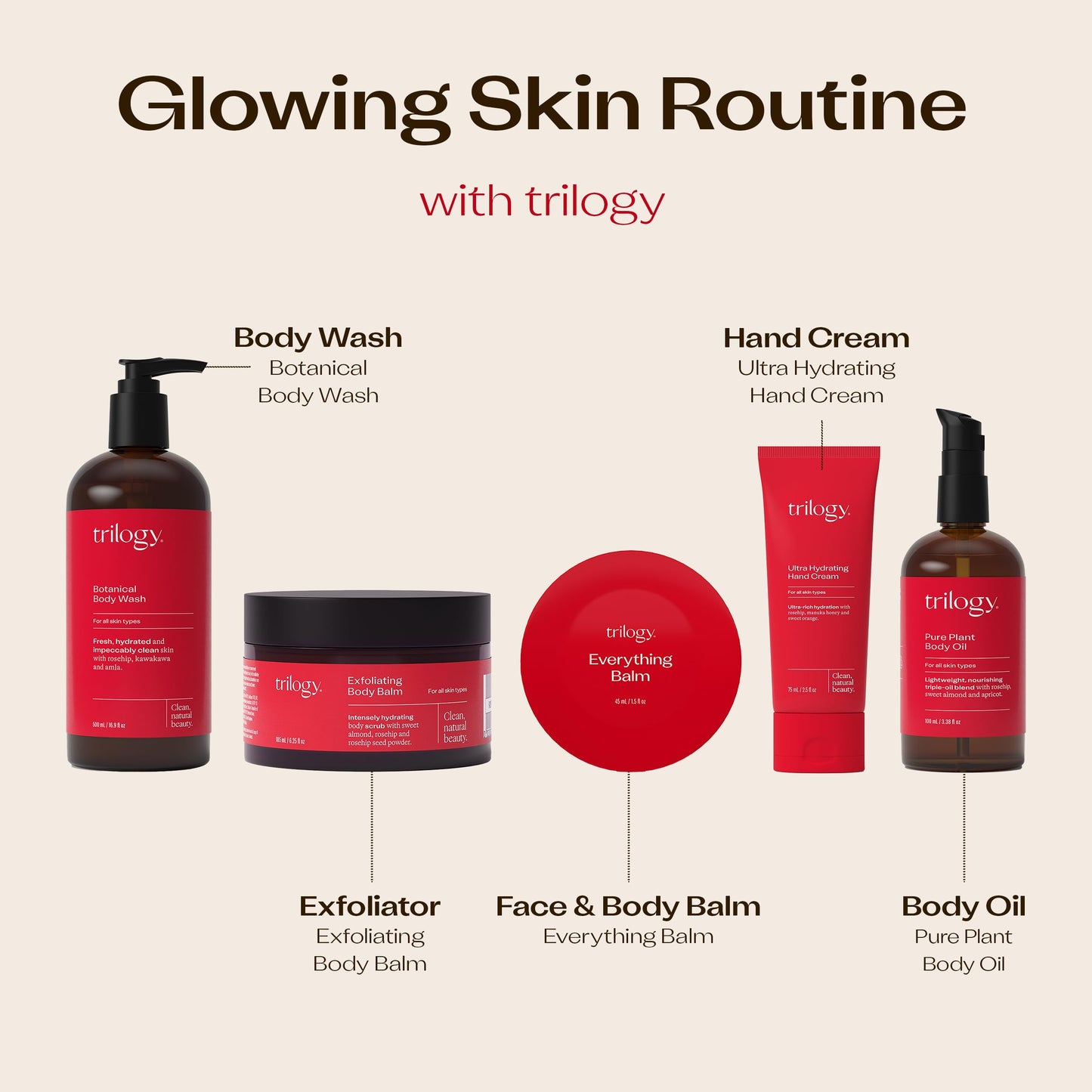 Trilogy Pure Plant Body Oil, Nourishing Rosehip Blend for Smooth Skin, 3.38 fl oz