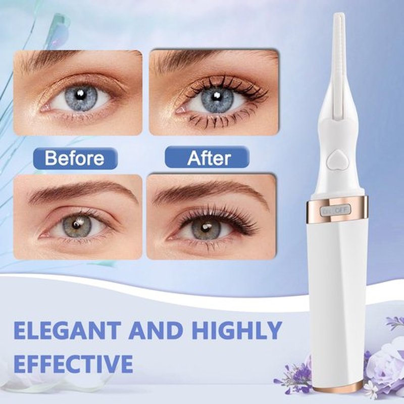 Heated Eyelash Curler - 2 in 1 Clip-Type Eyelash Curler - Heated Lash Curler - Electric Eyelash Curler Rechargeable for 24H Long-Lasting Natural Eyelashes, 3 Heating Modes, 8S Fast Heating, White