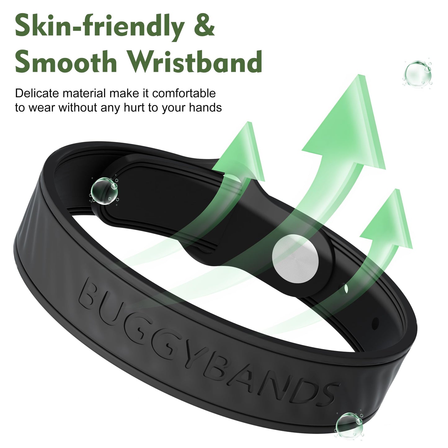 BuggyBands 12 Pack Mosquito Repellent Bracelets Silicone Mosquito Repellent Bands with DEET Free, Natural & Waterproof Bug Wristbands for Kids and Adults, Outdoor Traveling Protection