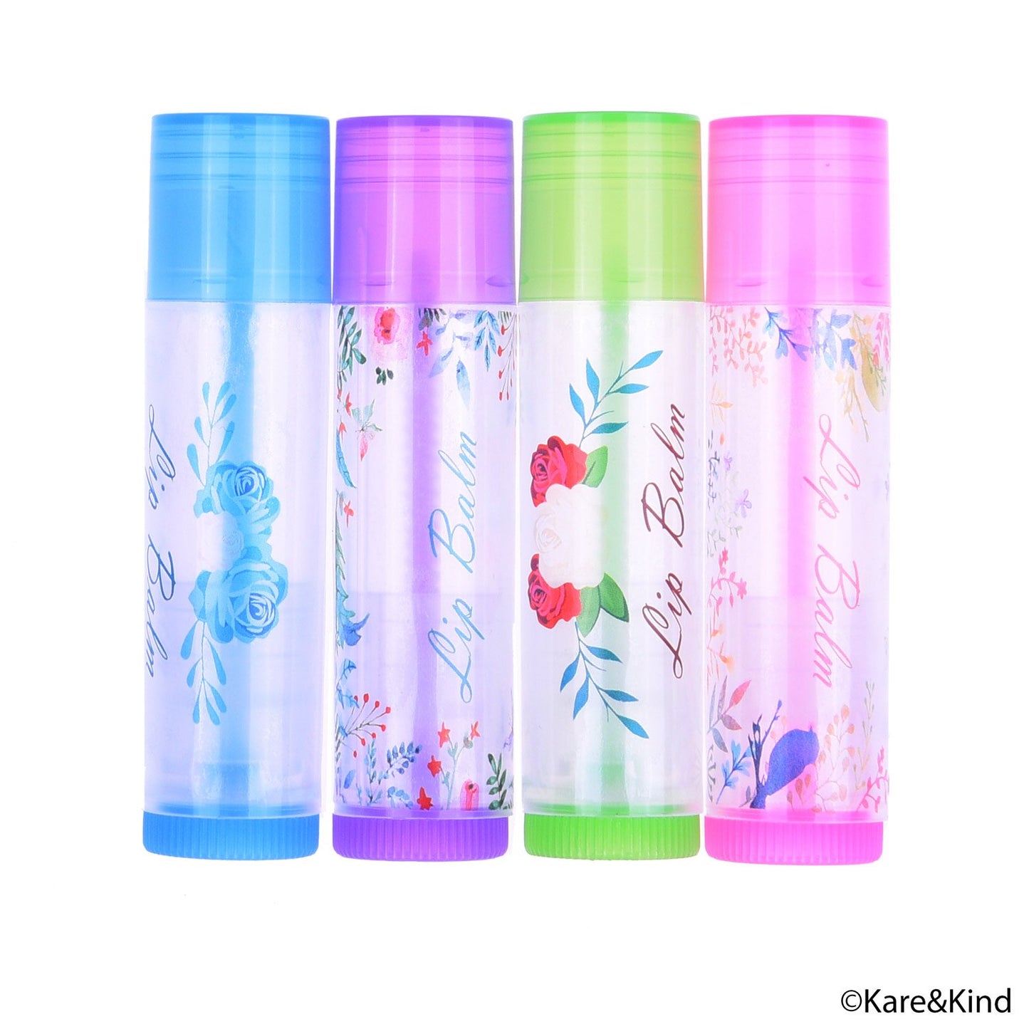 Kare & Kind Value Pack of 400 Labels - 8 Different Designs - for Lip Balm Containers, Nasal Inhaler Tubes, etc. - Self Adhesive, Easy Peel