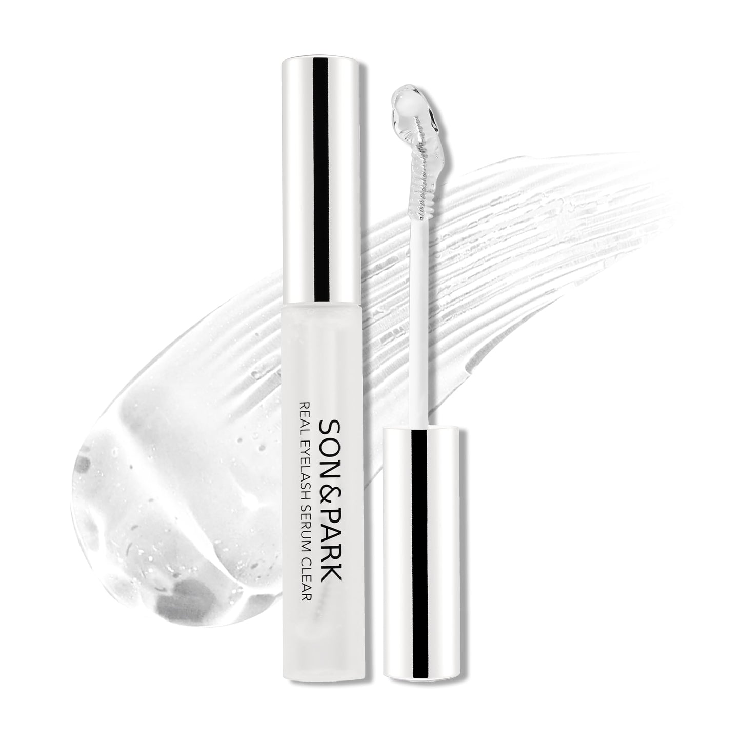 SON&PARK Eyelash Serum for Eyelash Growth and Thickness, Black, Biotin Lash Boost for Lash and Brow (Large capacity 0.52 oz) (Clear)
