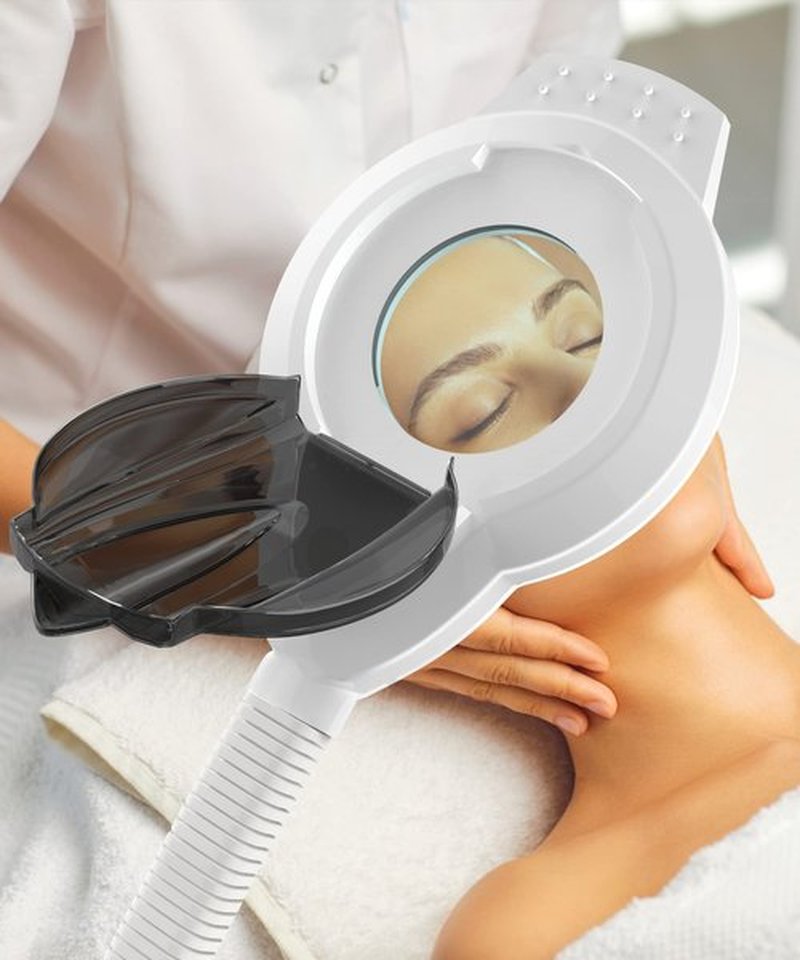 TASALON Professional Facial Steamer, 2 in 1 Facial Steamer with 5X Magnifying Foldable Arm, Ozone Face Steamer for Facial, Mist Face Steamer Salon Spa Beauty Skin Care Equipment, Steamer for Face Spa