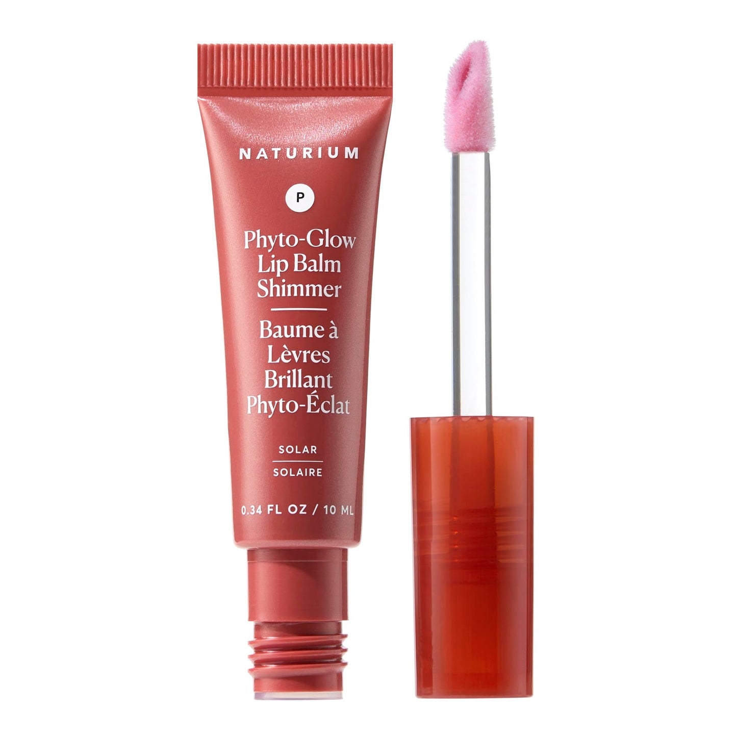 Naturium Phyto-Glow Lip Balm Shimmer | With Plant Squalane Hydrates, Shea & Cupuaçu Butter | 0.34 FL OZ / 10 mL, Solar