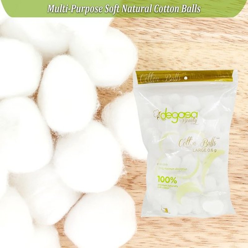 Cotton Balls for Facial Treatments, Nails and Make-Up Removal, Applying Tonics & Cleansers, Multi-Purpose Soft Natural Cotton Balls (Large 100 Count)