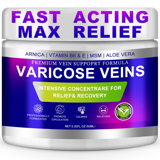 Yongsenina Varicose Veins Cream, Vein Cream & Spider Veins Treatment for Legs, Improves Blood Circulation and Relief From Heavy Fatigued Leg, Refreshing and Non-Sticky, 1Pack
