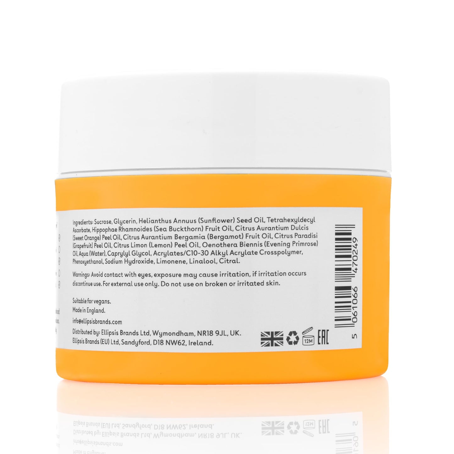 Q+A Vitamin C Body Scrub (200ml), Exfoliating Body Scrub, Brightening and Hydrating Sugar Scrub with Citrus Essential Oils, Vitamin C and Evening Primrose Oil