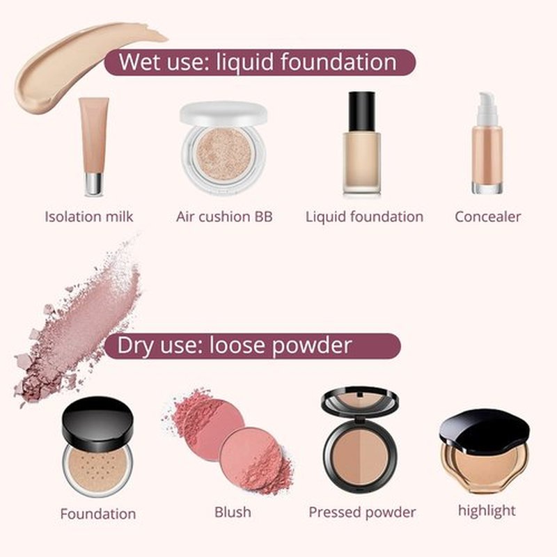 BEAKEY Flat Duo Makeup Sponge of 6, Super Soft 0 Latex Blending Sponge for Flawless Application - Liquid, Cream, Powder, Patented Design,Pink