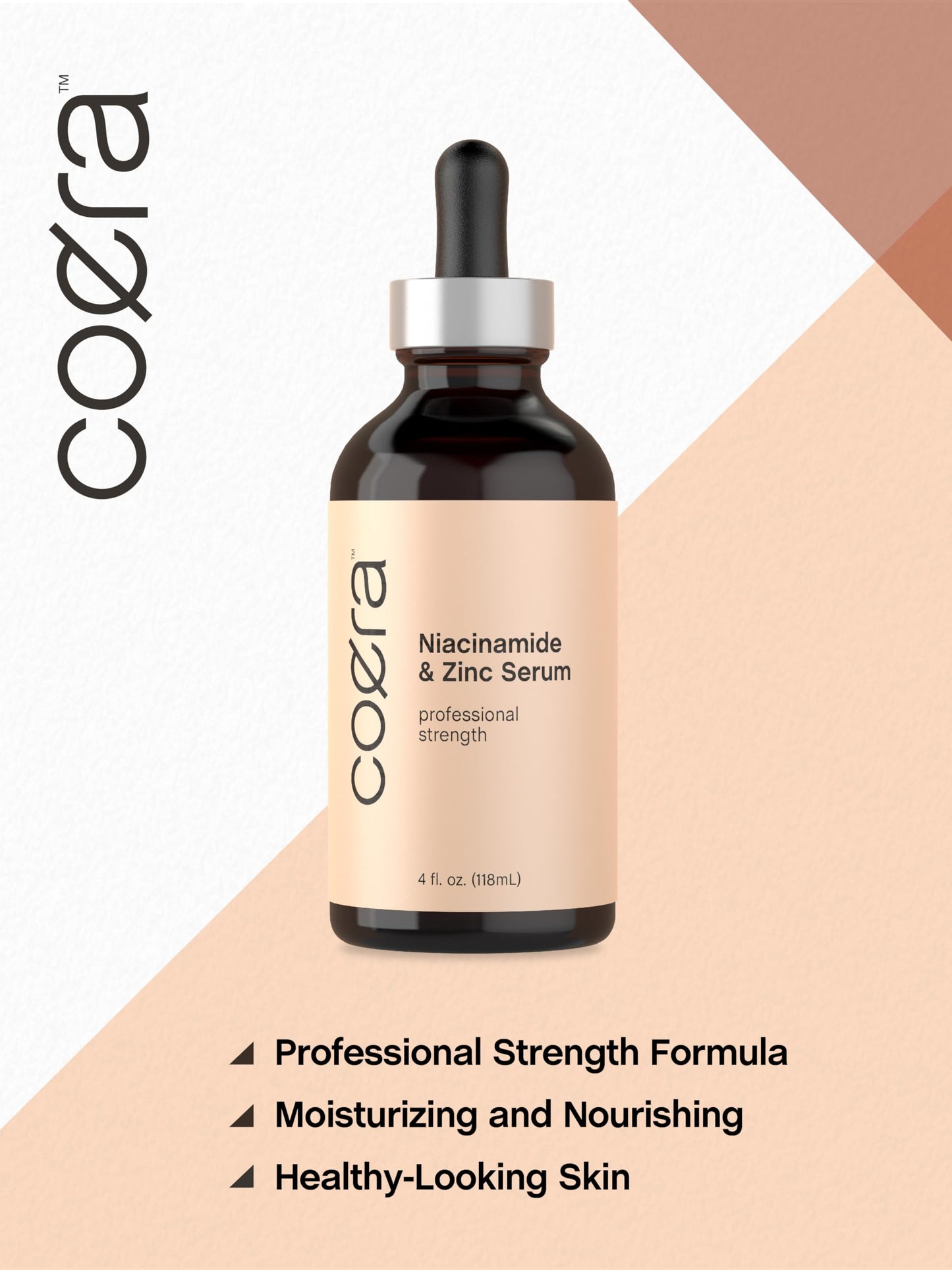 Coera Niacinamide Serum with Zinc | 4 fl oz | Moisturizer for Face and Skin